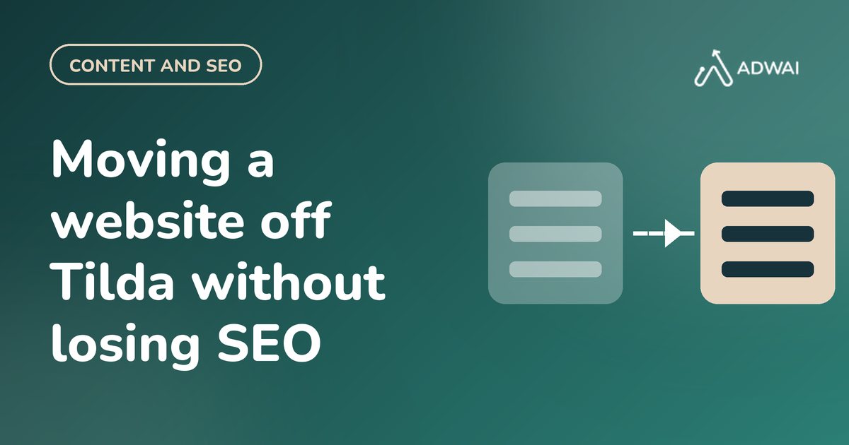 How to move a website from Tilda to your own server without losing SEO: a checklist